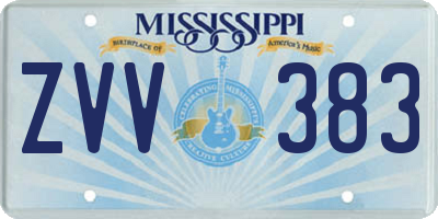 MS license plate ZVV383