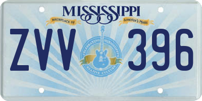 MS license plate ZVV396