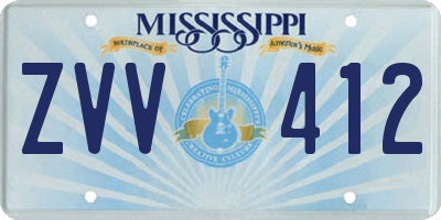 MS license plate ZVV412