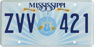 MS license plate ZVV421