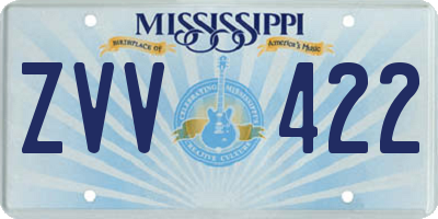 MS license plate ZVV422