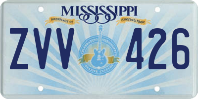 MS license plate ZVV426