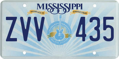 MS license plate ZVV435