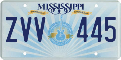 MS license plate ZVV445