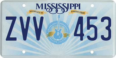 MS license plate ZVV453