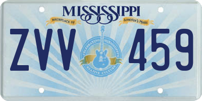 MS license plate ZVV459