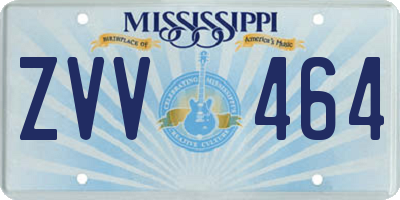 MS license plate ZVV464