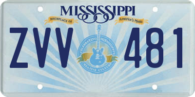 MS license plate ZVV481