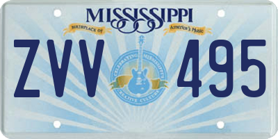 MS license plate ZVV495