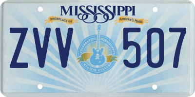 MS license plate ZVV507