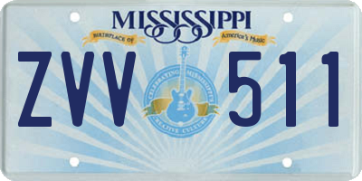 MS license plate ZVV511