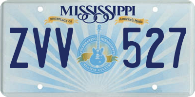 MS license plate ZVV527