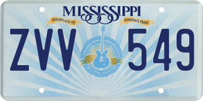 MS license plate ZVV549