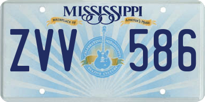 MS license plate ZVV586