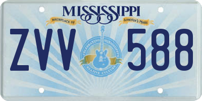 MS license plate ZVV588