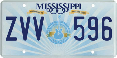 MS license plate ZVV596