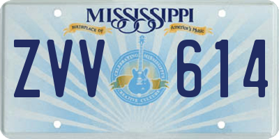 MS license plate ZVV614