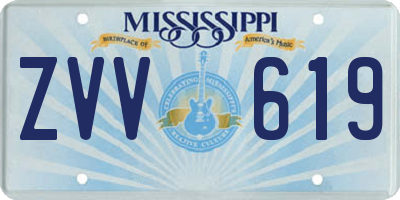 MS license plate ZVV619