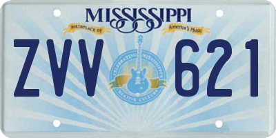 MS license plate ZVV621