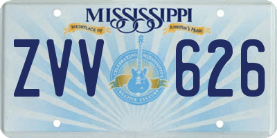 MS license plate ZVV626