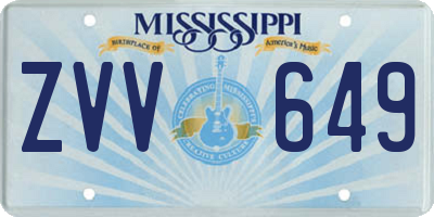 MS license plate ZVV649