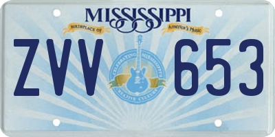 MS license plate ZVV653