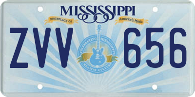 MS license plate ZVV656