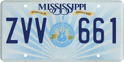 MS license plate ZVV661