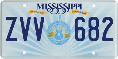 MS license plate ZVV682