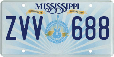 MS license plate ZVV688