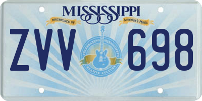 MS license plate ZVV698