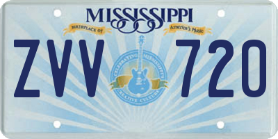 MS license plate ZVV720