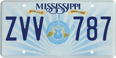 MS license plate ZVV787