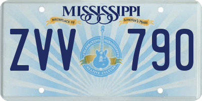 MS license plate ZVV790