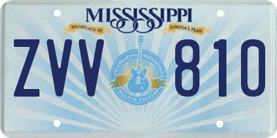 MS license plate ZVV810