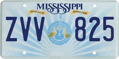 MS license plate ZVV825