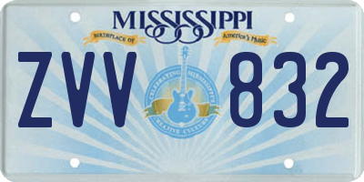 MS license plate ZVV832