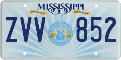 MS license plate ZVV852