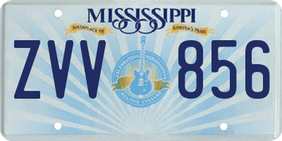 MS license plate ZVV856