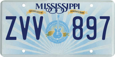 MS license plate ZVV897