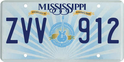 MS license plate ZVV912