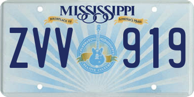 MS license plate ZVV919