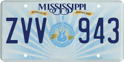 MS license plate ZVV943