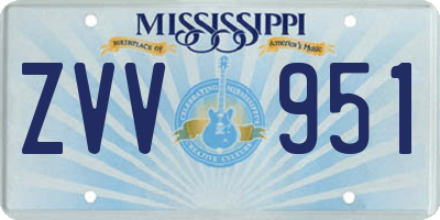 MS license plate ZVV951