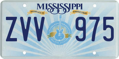 MS license plate ZVV975