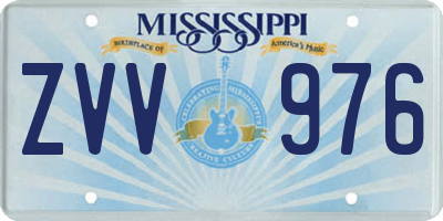 MS license plate ZVV976