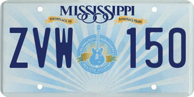 MS license plate ZVW150