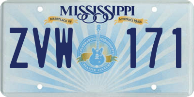 MS license plate ZVW171