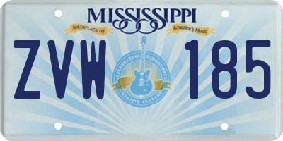 MS license plate ZVW185