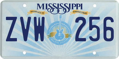 MS license plate ZVW256